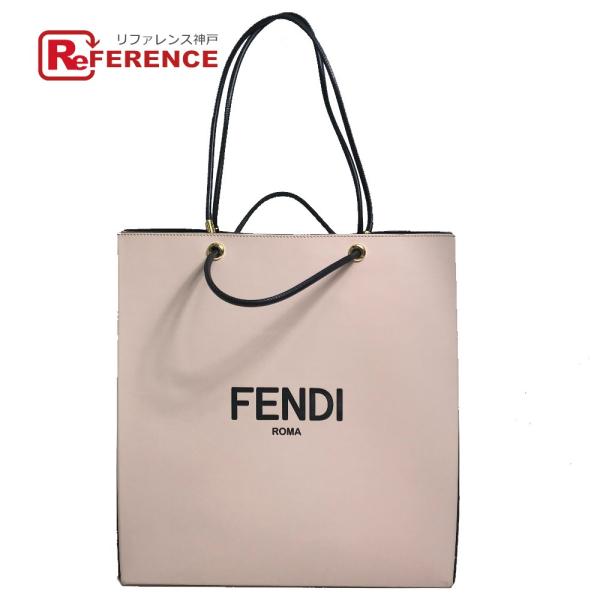 美品 FENDI フェンディ 8BH383 ショッピングバッグ ミディアム トートバッグ レザー ピ...