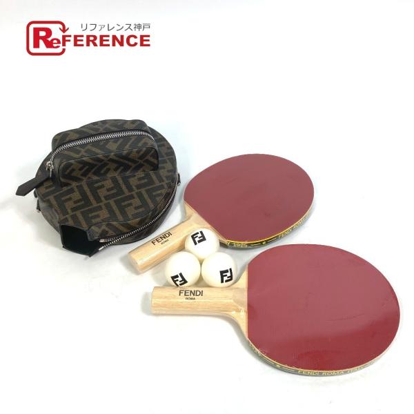 FENDI フェンディ 7AS070AJJ4F1HR8 ズッカ ロゴ 卓球 ブラウンファブリック ピ...