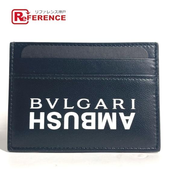 BVLGARI ブルガリ ロゴ 名刺入れ パスケース バイカラー  AMBUSH コラボ アンブッシ...