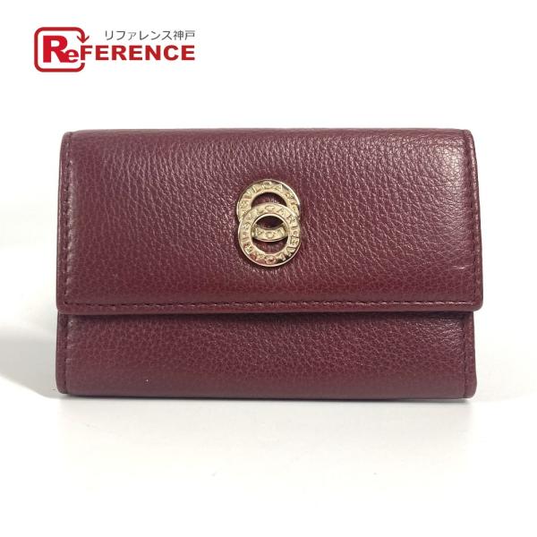 美品 BVLGARI ブルガリ ロゴ 6連 鍵 6P キーケース レッド系 ユニセックス【中古】