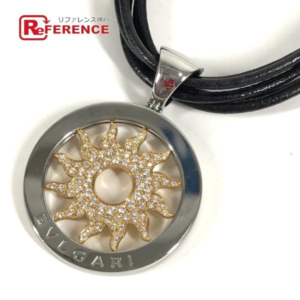 BVLGARI ブルガリ トンドサン ダイヤモンド 5連チョーカー 5連 レザー 革 アクセサリー ...