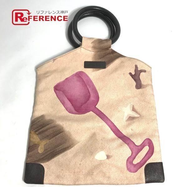 BVLGARI ブルガリ ラウンドハンドル 2WAY カバン ハンドバッグ ピンク レディース【中古...