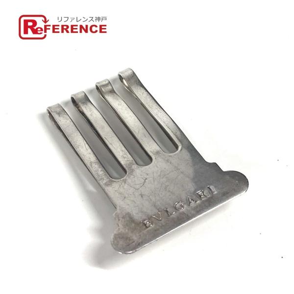 BVLGARI ブルガリ ロゴ 財布 マネークリップ シルバー ユニセックス【中古】