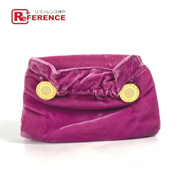 BVLGARI ブルガリ ブルガリブルガリ カバン ポーチ クラッチバッグ ピンク レディース【中古...