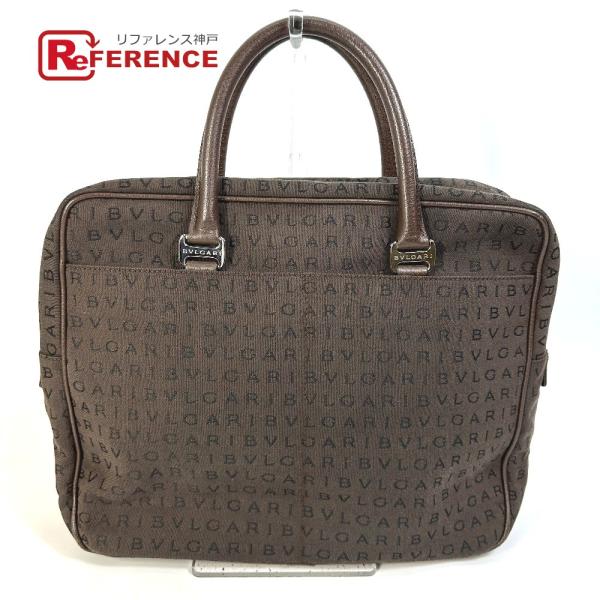 BVLGARI ブルガリ ハンドバッグ ロゴマニア ブリーフケース カバン ビジネスバッグ キャンバ...