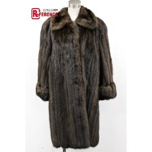 レディース 毛皮コート ファーコート ロシアンセーブル ノーカラー