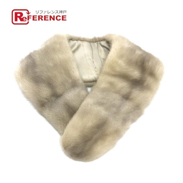 no brand ノーブランド ティペット ミンク 毛皮 ストール 着物 和装 ショール シルバー ...