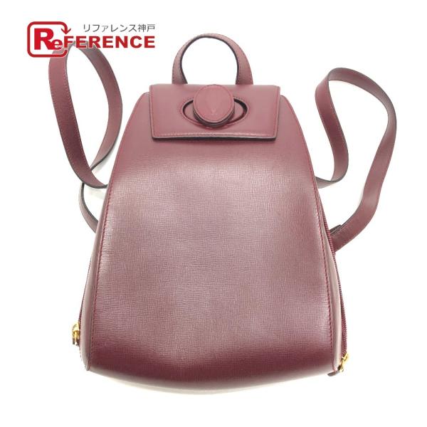 CARTIER カルティエ マストライン リュックサック ハンドバック  リュックサック ワインレッ...