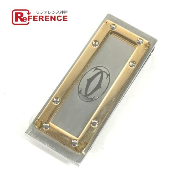 CARTIER カルティエ サントス 財布 マネークリップ シルバー メンズ【中古】