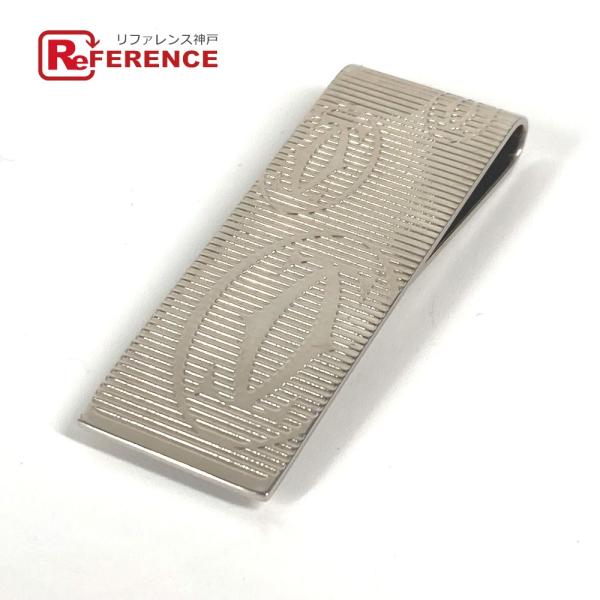 CARTIER カルティエ ロゴ 財布 マネークリップ シルバー ユニセックス【中古】