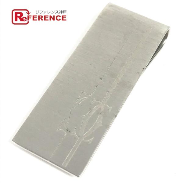 CARTIER カルティエ ロゴ 財布 マネークリップ シルバー ユニセックス【中古】