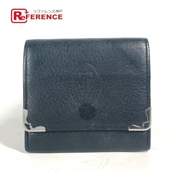 CARTIER カルティエ 財布 小銭入れ マストライン ロゴ コインケース ブラック ユニセックス...