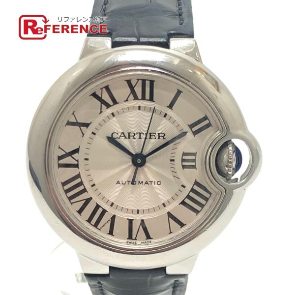 美品 CARTIER カルティエ W6920085 バロンブルー 33mm 自動巻き ウォッチ 腕時...