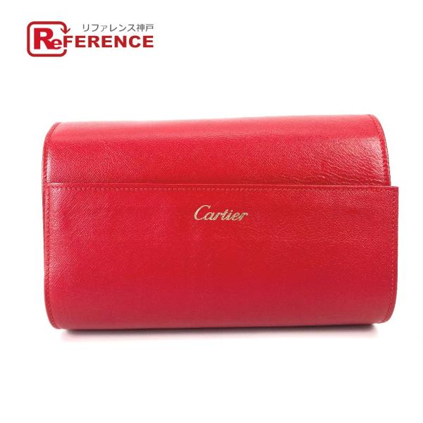 CARTIER カルティエ ウォッチケース 時計収納 時計ケース  ポーチ レッド メンズ【中古】