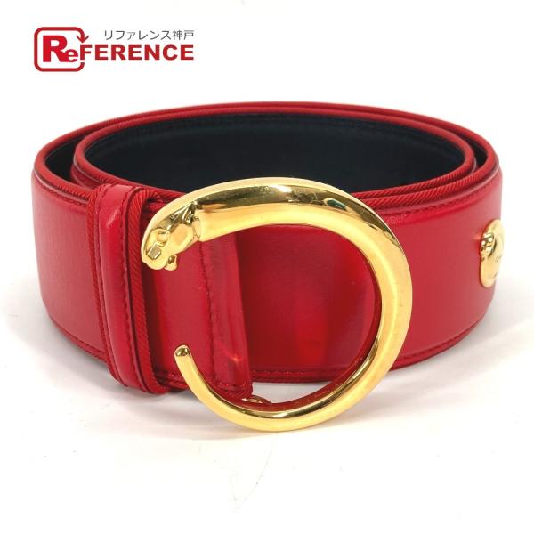 美品 CARTIER カルティエ パンテール ベルト レッド レディース【中古】