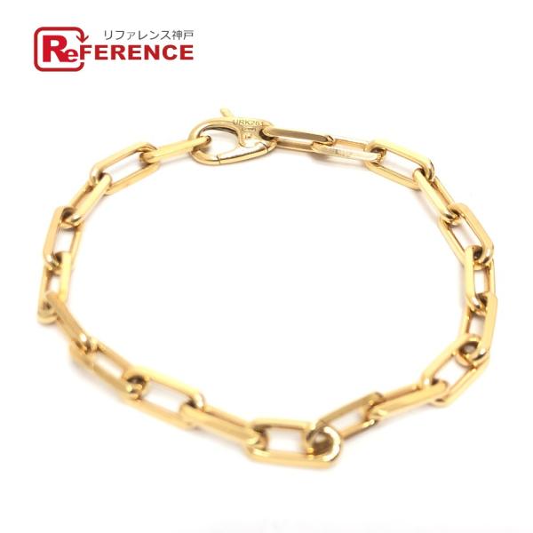CARTIER カルティエ K18 サントスデュモン 20cm チェーン ブレスレット ゴールド メ...