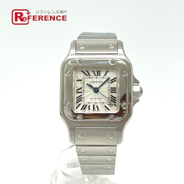 CARTIER カルティエ W20054D6 サントスカルベSM 自動巻き 腕時計 ホワイト レディ...