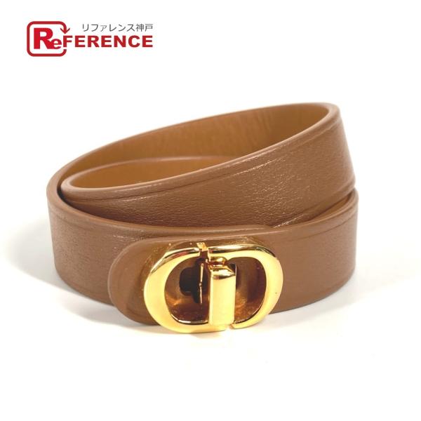 美品 Dior ディオール CDロゴ 2重ブレスレット アクセサリー ブレスレット ブラウン レディ...