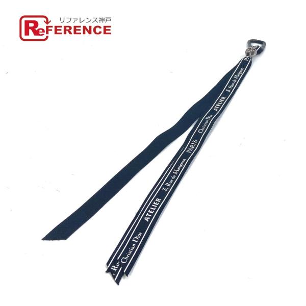 DIOR HOMME ディオール・オム リボン スカルデザインアトリエテープカラビナ付 キーホルダー...