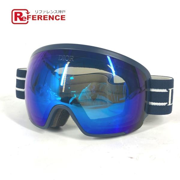 美品 Dior ディオール ゴーグル 眼鏡 アイウェア スノーボード スキー サングラス ネイビー ...