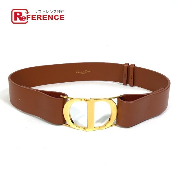 Dior ディオール CD ロゴ SADDLE サドル CDバックル  ベルト レザー ブラウン レ...