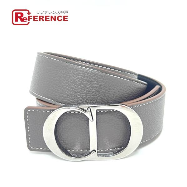 Dior ディオール CDロゴ バックル ベルト 小物 小物アイテム ベルト ブラウン メンズ【中古...