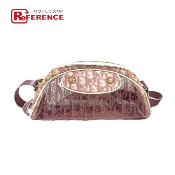 Dior ディオール ロゴ トロッター 斜め掛け カバン 巾着ポーチ付き ショルダーバッグ ピンク ...