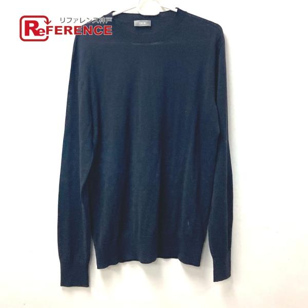 美品 Dior ディオール 長袖 トップス アパレル セーター BEE 蜂 ニット ネイビー メンズ...