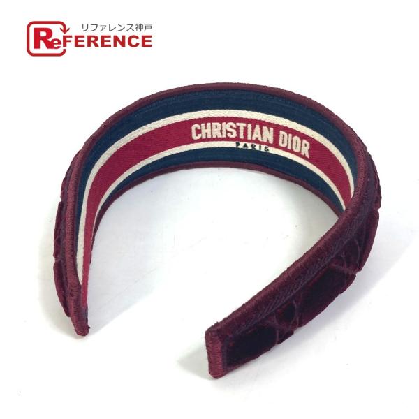 Dior ディオール ロゴ カナージュ ヘアアクセサリー ヘアバンド ヘッドバンド カチューシャ ベ...