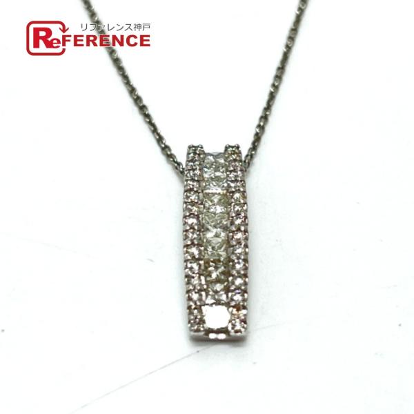jewelry ジュエリー Pt850×Pt900 ダイヤ 1.00ct チェーン ネックレス シル...
