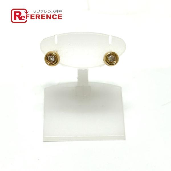 jewelry ジュエリー K18 D0.05ct 1Pダイヤ 両耳 ピアス ゴールド レディース【...