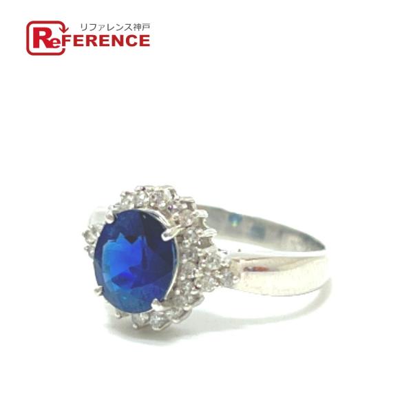 jewelry ジュエリー Pt900 S1.50ct D0.20ct サファイア リング・指輪 シ...