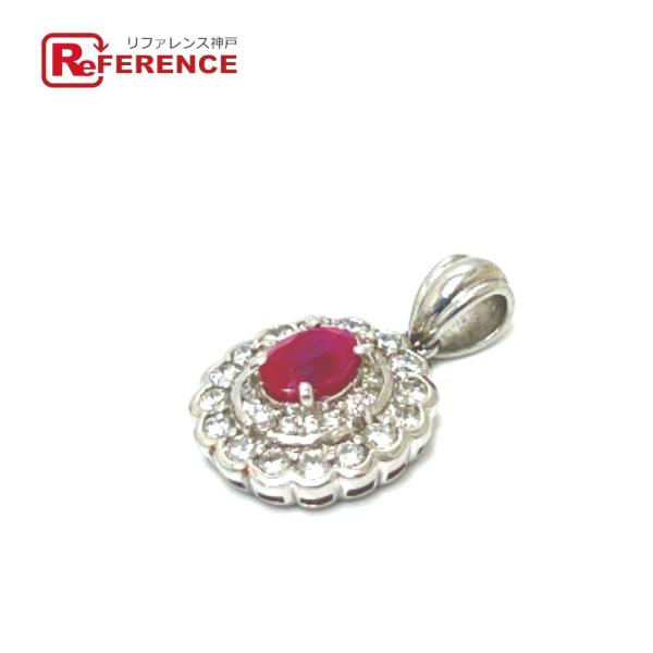 jewelry ジュエリー Pt900　D0.062ct R0.97ct ルビー ダイヤ ペンダント...