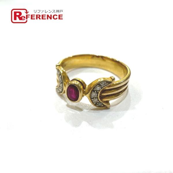 jewelry ジュエリー K18 ルビー石目無し ダイヤ 宝石 アクセサリー リング・指輪 ゴール...