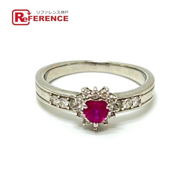 jewelry ジュエリー Pt900 R0.30ct D0.24ct ルビー ハート ダイヤ アク...