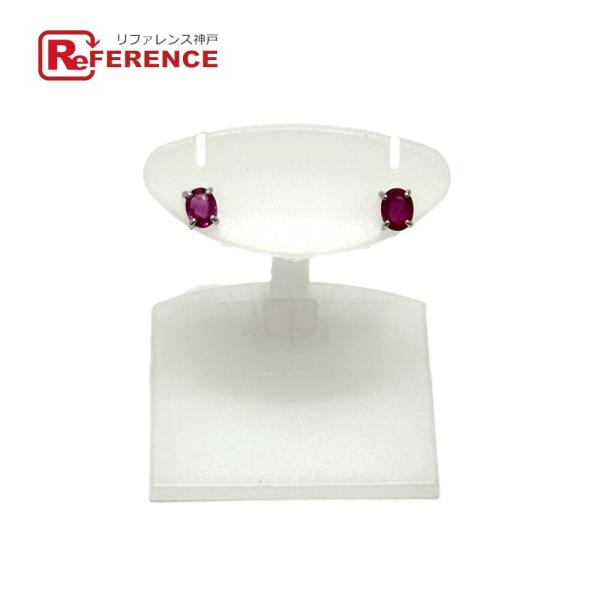 jewelry ジュエリー Pt900 ルビー 両耳 アクセサリー ピアス シルバー レディース【中...