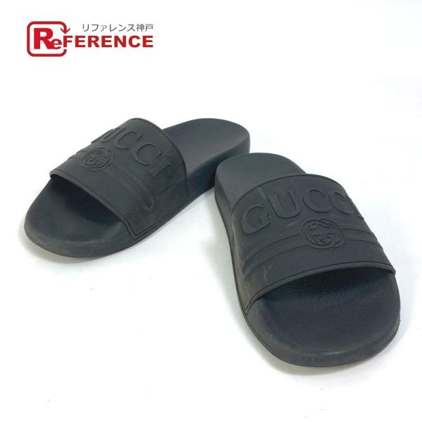GUCCI グッチ 525140 ロゴ スライド 靴 シャワーサンダル プールサンダル サンダル ラ...