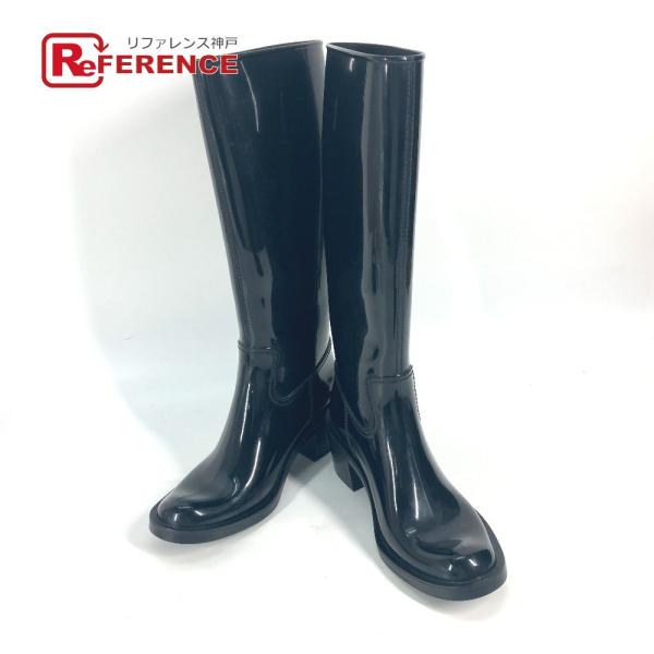 GUCCI グッチ GG ロゴ レインブーツ ロング 靴 シューズ レインシューズ ブラック レディ...