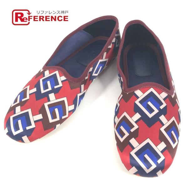 未使用 GUCCI グッチ  ジオメトリックG ルームシューズ 靴 室内履き スリッパ レッド レデ...