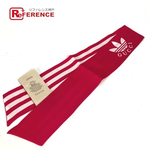 未使用 GUCCI グッチ 703568 アディダスコラボ ネックボウ 3本ライン バンドースカーフ...