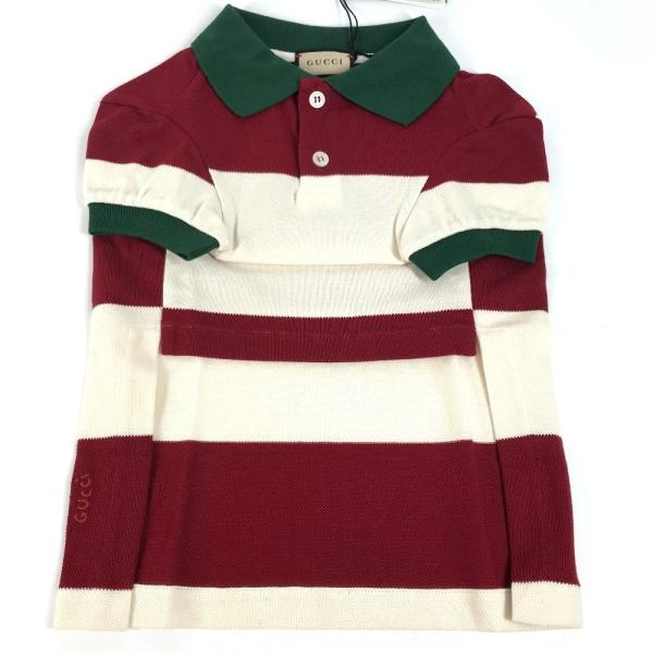 未使用 GUCCI グッチ 695744 GG ストロベリー パッチ付き ビッグストライプ ペット ...