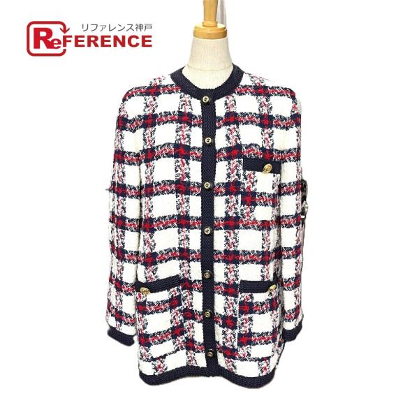 GUCCI グッチ 660820 GGボタン アパレル 服 ノーカラー アウター カーディガン ジャ...