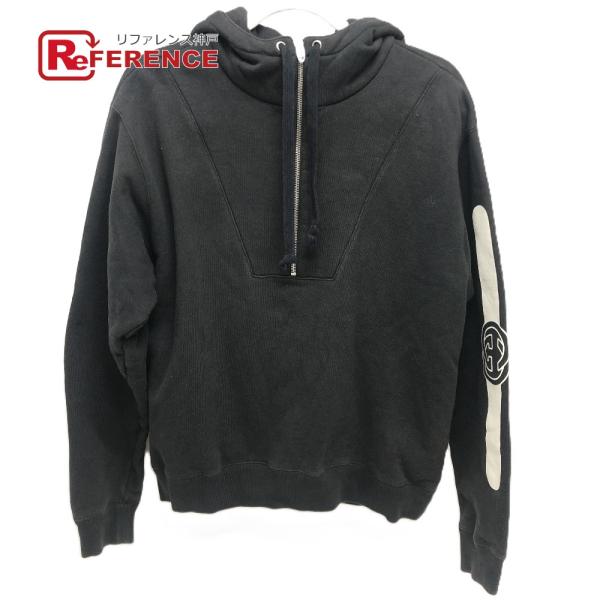 GUCCI グッチ 627079 アーム ロゴプリント ハーフジップ アパレル トップス プルオーバ...