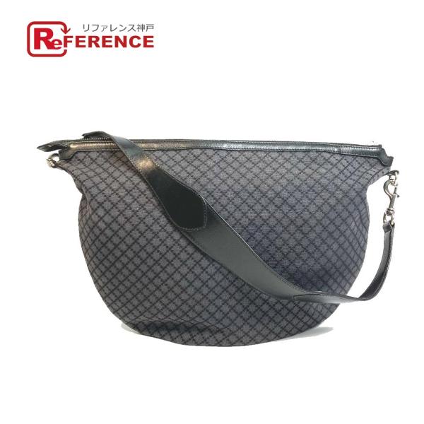 GUCCI グッチ 243308 ディアマンテ 肩掛け ショルダーバッグ キャンバス ブラック×グレ...