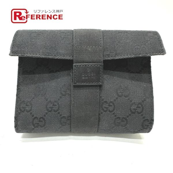 GUCCI グッチ 39.0911 化粧ポーチ GG ポーチ ブラック レディース【中古】
