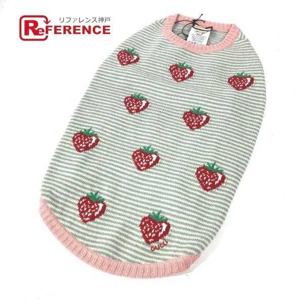 未使用 GUCCI グッチ 695740 イチゴ ペット服 犬用 ドッグ 犬 ワンちゃん わんちゃん...