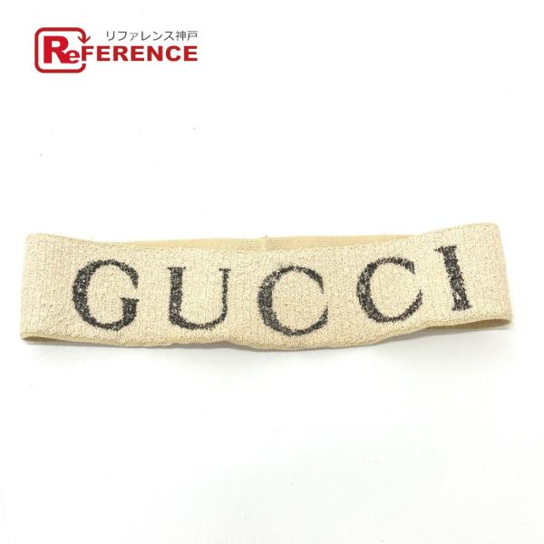 GUCCI グッチ 491820 エラスティック ロゴ ヘアアクセサリー ヘッドバンド ヘアバンド ...