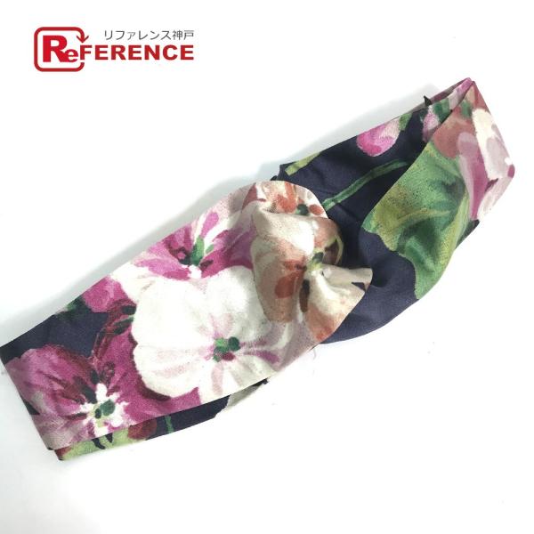 美品 GUCCI グッチ フローラ 花 フラワー ヘッドバンド アクセサリー ヘアバンド ピンク レ...