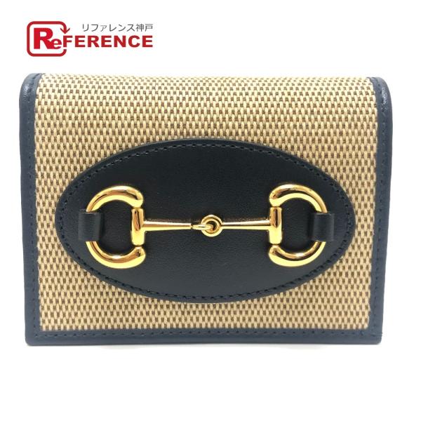 未使用 GUCCI グッチ 621887 ホースビット コンパクトウォレット 小物 2つ折り財布 B...