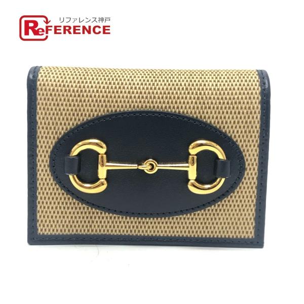 未使用 GUCCI グッチ 621887 ホースビット コンパクトウォレット 小物 2つ折り財布 B...